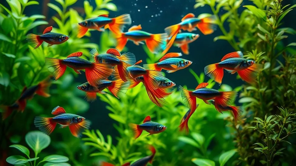 Guppies Vibrantes: 7 Erros Comuns e Como Florescer em Aquários Plantados